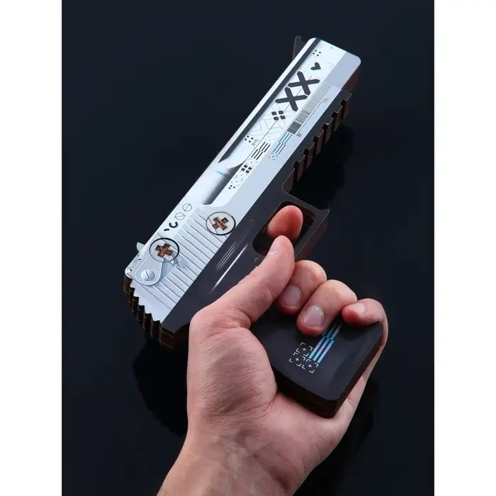 Набор сувенирное оружие &laquo;Геометрия&raquo;, автомат, пистолет, нож охотничий, 3 шт