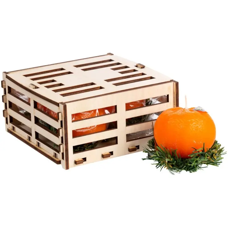 Свеча &laquo;Ящик мандаринов&raquo;