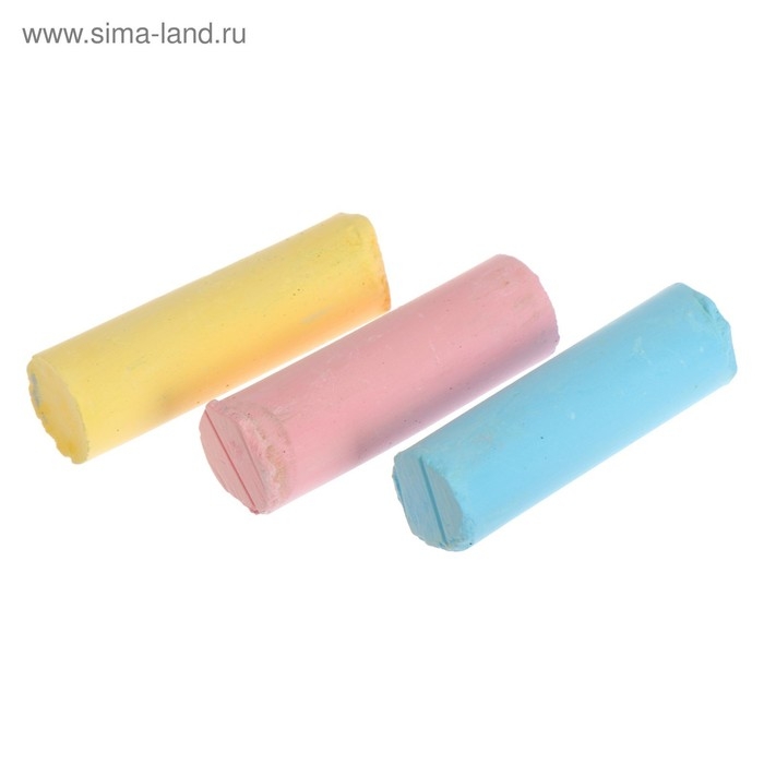 Мелки цветные для асфальта 7 штук Мелки цветные для асфальта 7 штук "Фантазия", цилиндр, Calligrata TOP, утолщенные