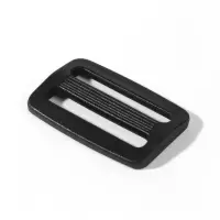 Пряжка регулирующая, двухщелевая, вн. ширина=30 мм, s=4 мм, 10 шт., чёрная