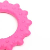 Игрушка жевательная "Кольцо с шипами", TPR, 8,5 см, розовая Игрушка жевательная "Кольцо с шипами", TPR, 8,5 см, розовая