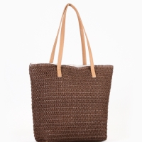 Сумка пляжная Одноцвет, 47*14*35, отд на молнии, подкладка, коричневый