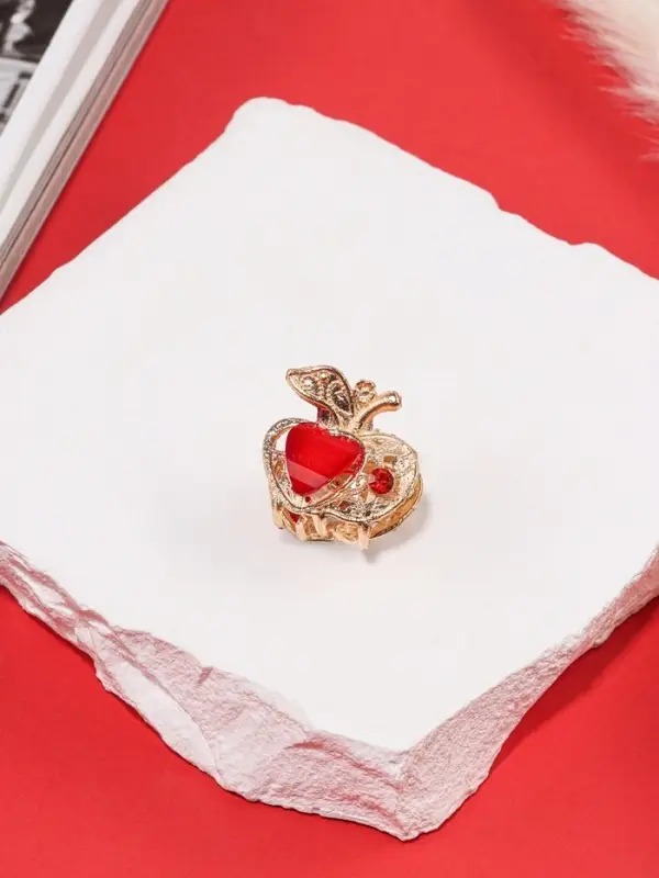 Крабик для волос &laquo;Арфея&raquo;, яблочко, 2.3 см, золото МИКС