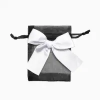 Мешочек подарочный &laquo;Бант органза&raquo;, 7&times;9 см, черно-белый