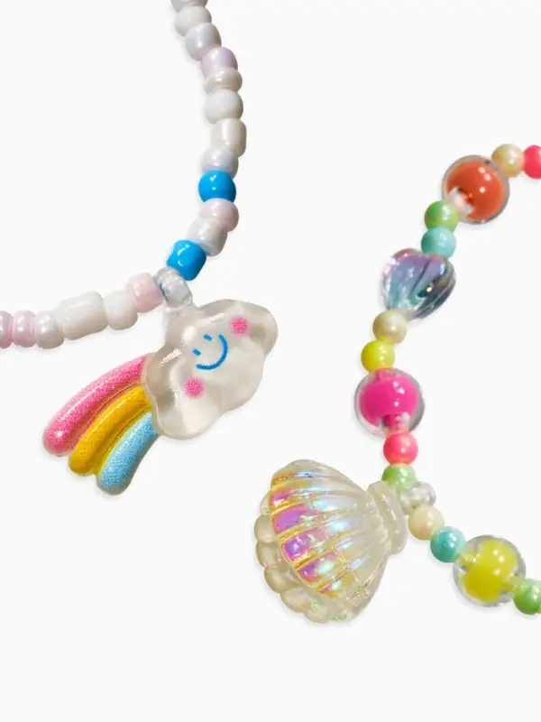 Браслет детский &laquo;Выбражулька&raquo;, 2 шт. набор, жемчужина желаний, цветной