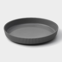 Горшок для цветов с поддоном, 15,5&times;16,5 см, цвет серый