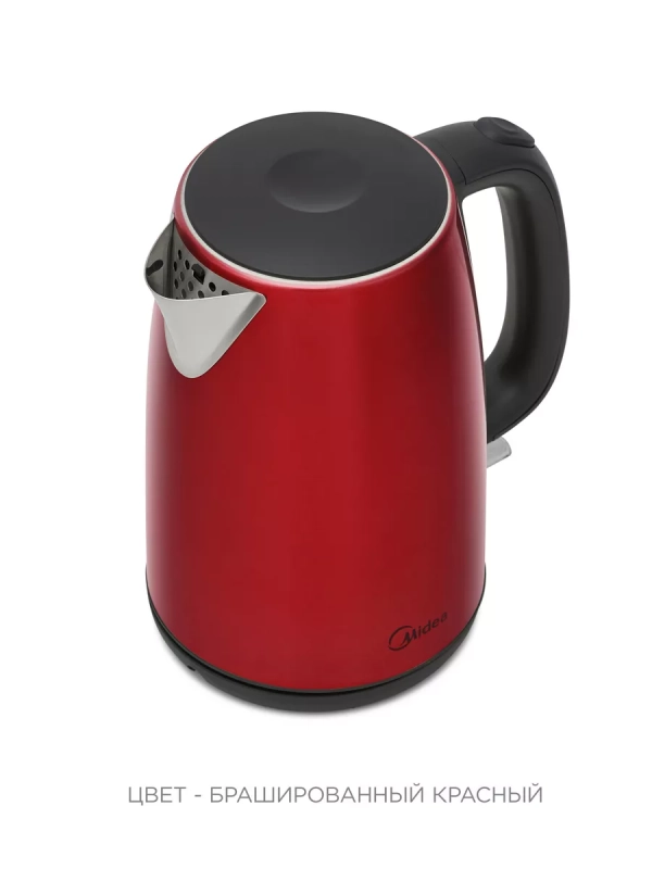 Чайник электрический MK-8022, металл, 1.7 л, красный