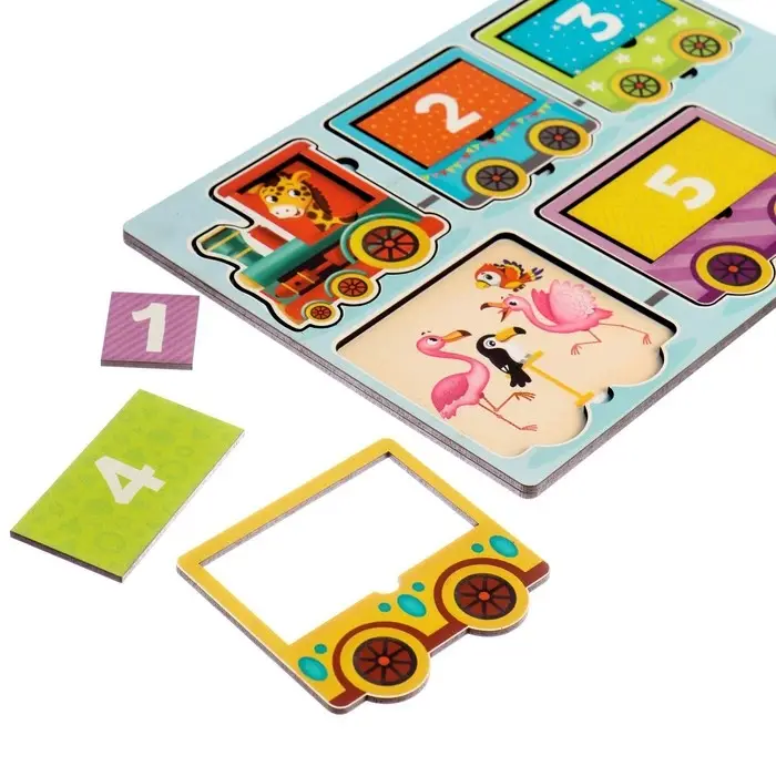 Пазл деревянный с чипом &laquo;Весёлый паровозик&raquo;