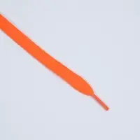 Шнурки для обуви, пара, плоские, 12 мм, 120 см, оранжевые, неоновые