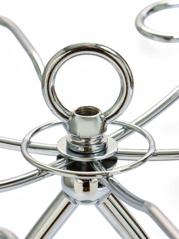 Подставка для бокалов, серебристая, на 6 бокалов