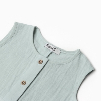 Комбинезон детский без рукавов MINAKU, цвет серо-зеленый, рост 68-74 см Комбинезон детский без рукавов MINAKU, цвет серо-зеленый, рост 68-74 см