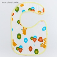 Нагрудник из ткани с ПВХ покрытием, &laquo;Мишки&raquo;, цвет МИКС