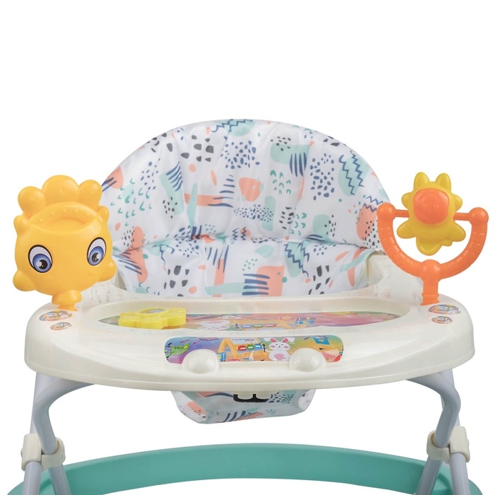 Ходунки Ходунки "Солнышко С" 7 силик. колес, муз. (упак.7 шт.) (Indigo), бирюзовый