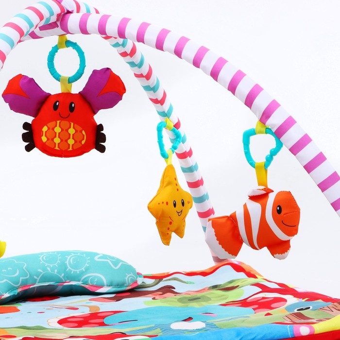 Развивающий коврик с дугами &laquo;Слоник и друзья&raquo;, квадратный, Крошка Я