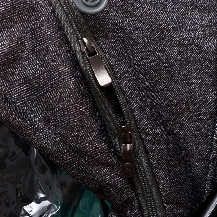 Санки - коляска &laquo;Наши детки 6&raquo;, чехол для ног, муфта, сумка, принт с ламой, серый