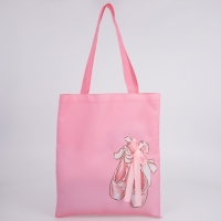 Шопер &laquo;Пуанты&raquo;, 35 х 0,5 х 40 см, с лентой, цвет розовый