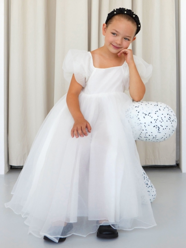 Платье детское нарядное KAFTAN рост 130, белый