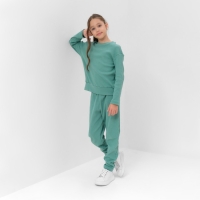 Костюм для девочки (свитшот, брюки) MINAKU цвет оливы, рост 122 см