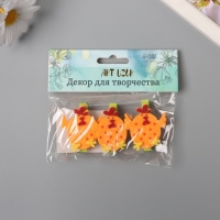 Декор для творчества дерево, фетр "Прищепка. Петушок-яйцо" набор 3 шт 1,8х4х4,8 см