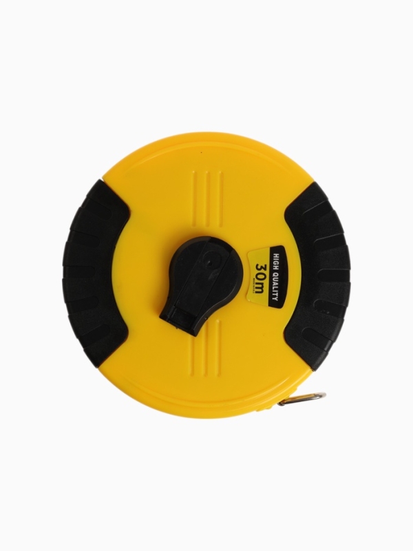 Рулетка геодезическая ТУНДРА, ПВХ лента, закрытый корпус, 30 м х 15 мм