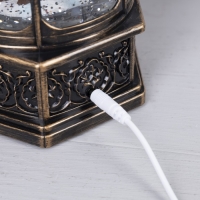 Светодиодная фигура &laquo;Фонарь с Дедом Морозом&raquo; 13 &times; 28.5 &times; 12 см, пластик, батарейки ААх3 (не в комплекте), USB, свечение тёплое белое