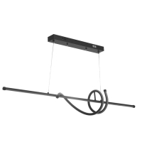 Светильник "Изгибы" LED 32Вт 6000К чёрный 100х18-110 см