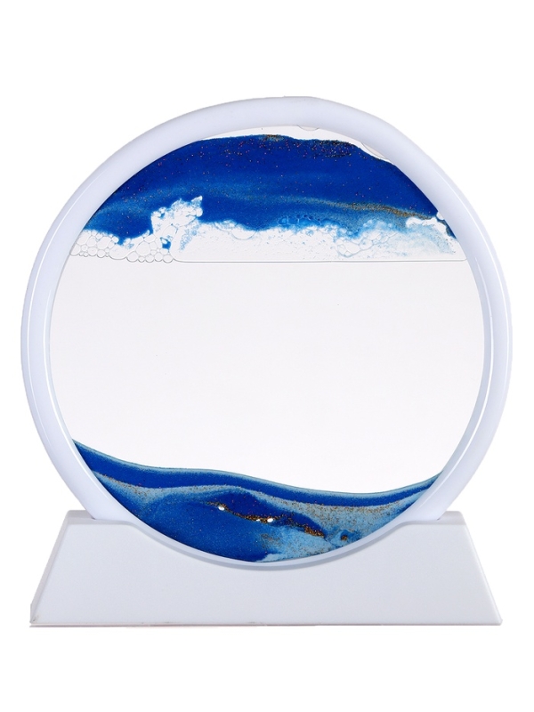 Песочные часы-картина, 18 х 19 см, антистресс, песок синий