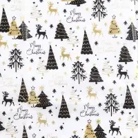 Бумага упаковочная тишью, новогодняя упаковка &laquo;Оленята&raquo;,50&times;65 см