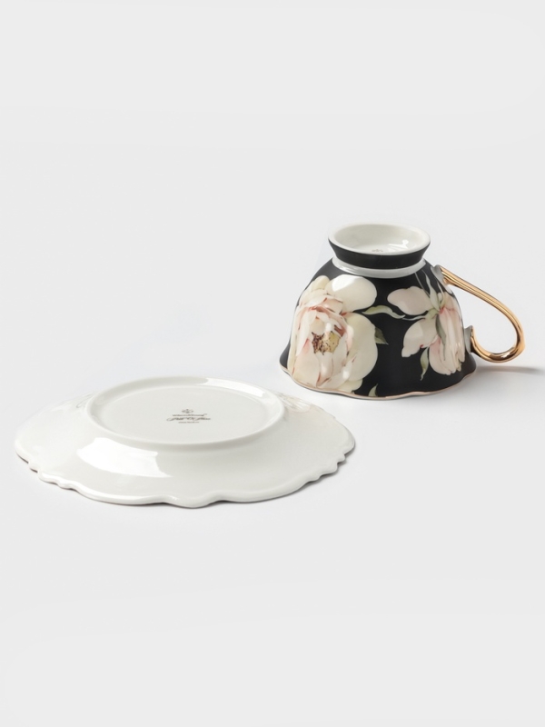 Чайная пара 220 мл WY  "Pink O'hara", чёрный