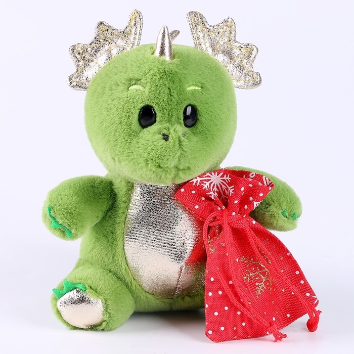 Новогодняя мягкая игрушка &laquo;Дракоша с мешочком&raquo;