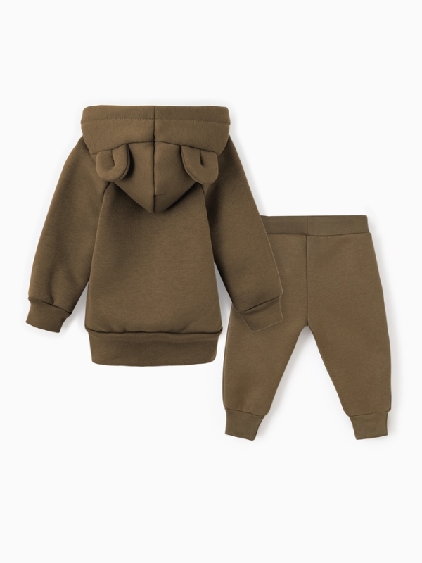 Костюм (толстовка и брюки) Крошка Я, BASIC LINE, рост 80-86 см, цвет кофейный