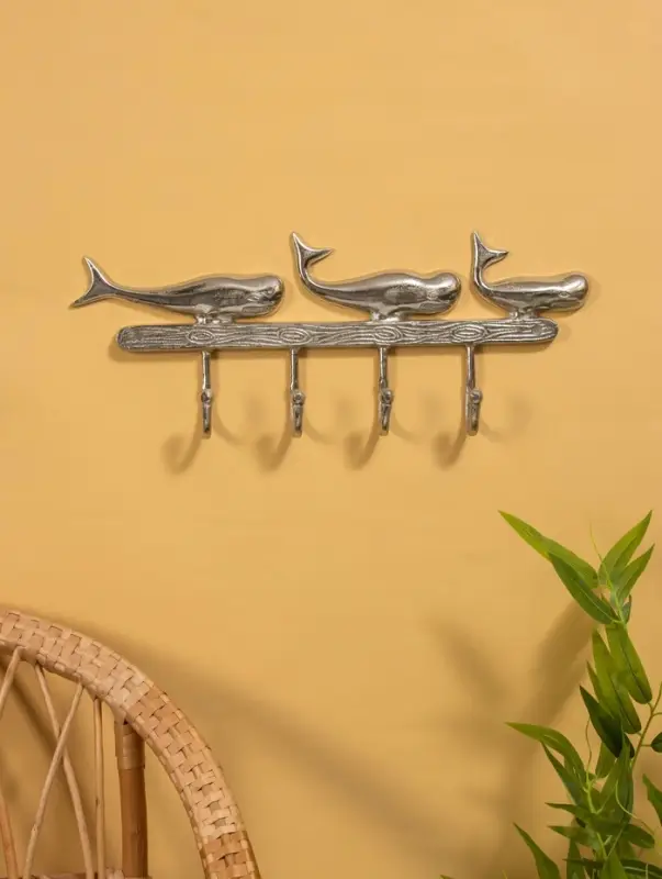 Крючки настенные "Три кита" 47х5х18 см, алюминий