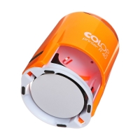 Оснастка для круглой печати автоматическая COLOP Printer R40, диаметр 41.5 мм, с крышкой, корпус оранжевый неон