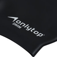 Шапочка для плавания силиконовая 56 гр, цвет черный