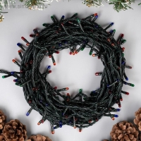 Гирлянда &laquo;Нить&raquo; 9 м, IP20, тёмная нить, 240 ламп, свечение мульти, 8 режимов, 220 В