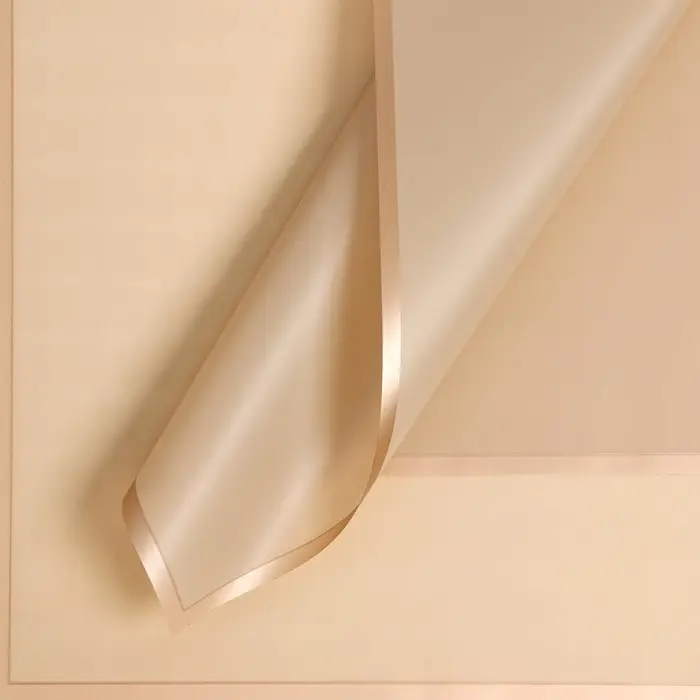 Пленка для цветов &laquo;Золотая полоса&raquo;, кремовый, 58&times;58 см