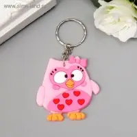 Брелок резина "Совята смешные" МИКС 4,7х4,6 см