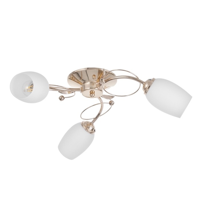 Люстра потолочная Кера 3х60Вт Е14 Золото 56x56x18 см