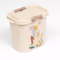 Контейнер Dogs для корма, овальный, 10 л, микс цветов Контейнер Dogs для корма, овальный, 10 л, микс цветов