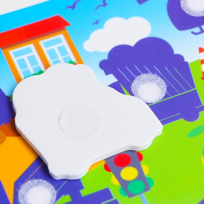 Игра на липучках «Транспорт» с мягкими деталями Игра на липучках «Транспорт» с мягкими деталями