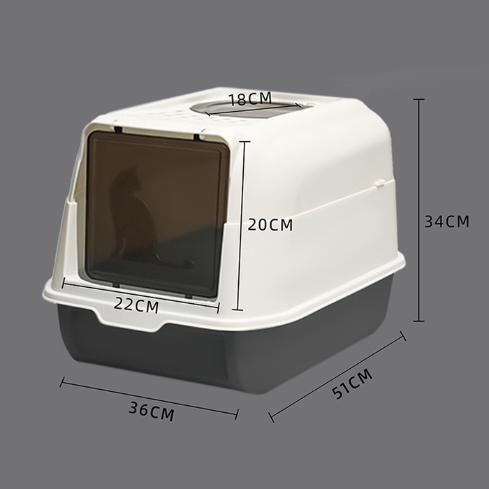 Туалет закрытый с откидным верхом 36 х 51 х 34 см, чёрный