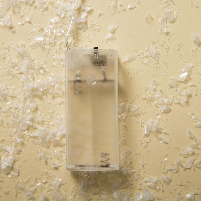 Гирлянда &laquo;Нить&raquo; 2 м роса с насадками &laquo;Сердце&raquo;, IP20, серебристая нить, 20 LED, батарейки ААх2 (нет в комплекте), свечение тёплое белое