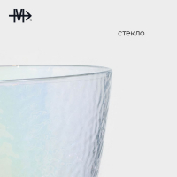 Бокал для вина стеклянный Magistro &laquo;Жемчуг&raquo;, 400 мл, 9,5&times;23 см, цвет перламутровый