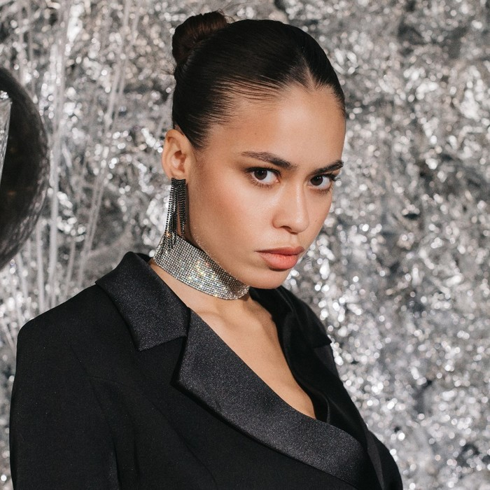 Чокер &laquo;Грация искры&raquo; широкий, цвет черно-серебряный, L=31 см