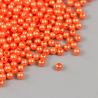 Набор бусин "Жемчуг" d 4 мм, 250 гр, морковный Набор бусин "Жемчуг" d 4 мм, 250 гр, морковный