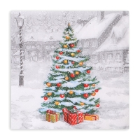 Новогодние салфетки бумажные Pero Prestige &laquo;Белая зима&raquo;, 3 слоя, 33х33 см, 20 шт