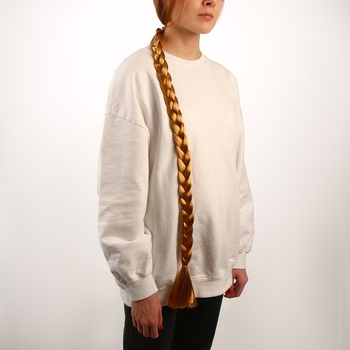 Коса на резинке, 80 см, цвет золотистый блонд