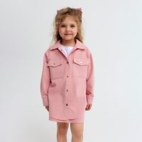 Рубашка для девочки джинсовая KAFTAN, размер 34 (122-128 см), цвет розовый Рубашка для девочки джинсовая KAFTAN, размер 34 (122-128 см), цвет розовый