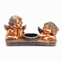 Подсвечник "Ангелочки", на одну свечу d - 5 см, 21 х 7 х 10.5 см