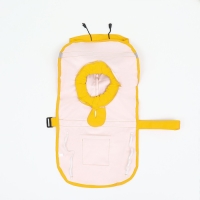 Дождевик для собак, размер М (ДС 25-30, ОГ 33-35, ОШ 21-25 см), жёлтый